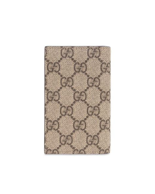 Gucci Brown Long Card Case With GG Detail for men