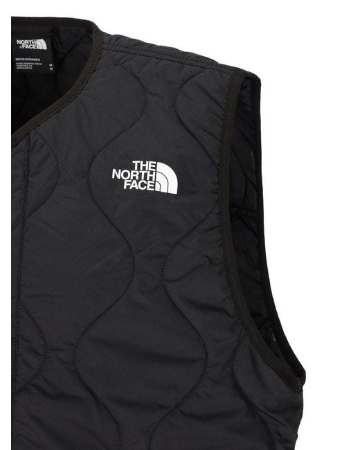 The North Face Black Logo Printed Padded Vest for men