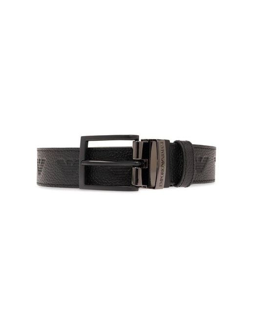 Emporio Armani Black Set: Wallet And Belt, for men