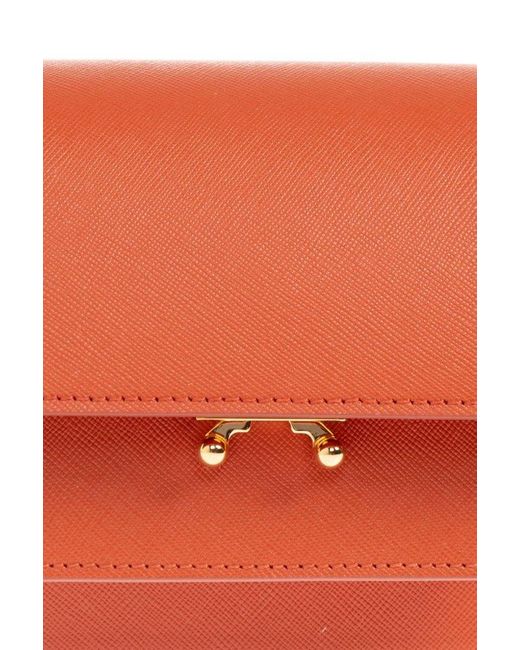 Marni Red 'trunk Mini' Shoulder Bag,