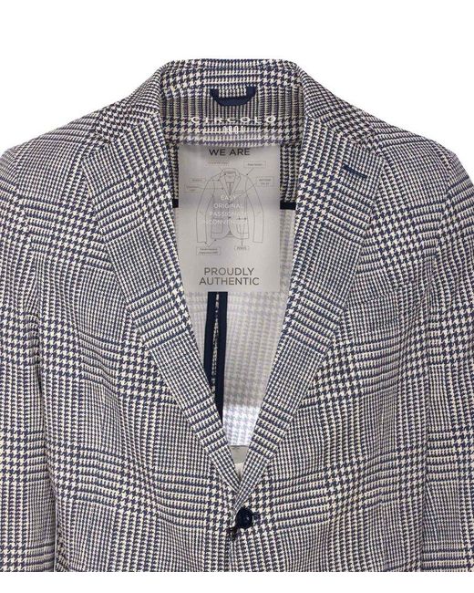 Circolo 1901 Gray Checkered Blazer Jacket for men