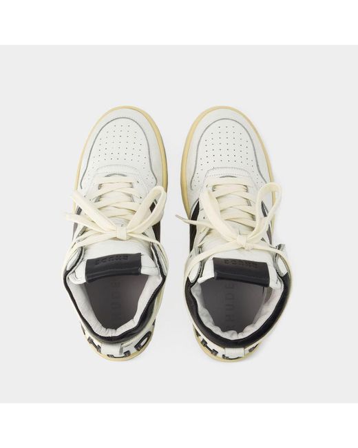 Rhude White Rhecess Hi Top Sneakers for men
