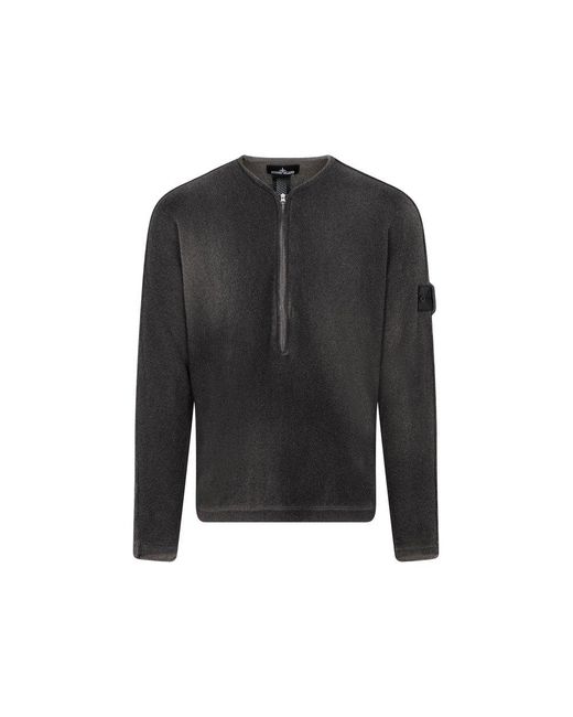 Stone Island Shadow Project Cotton Logo Patch Half-zip Sweater in Grey (Grey) for Men | Lyst Canada