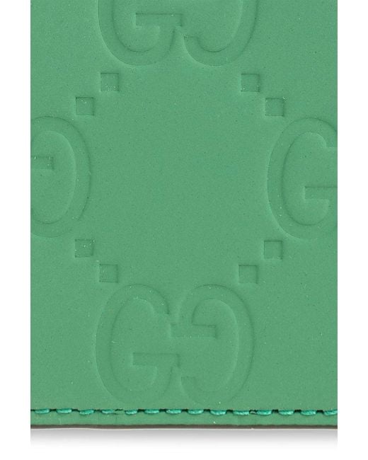 Gucci Green Monogrammed Card Case, for men