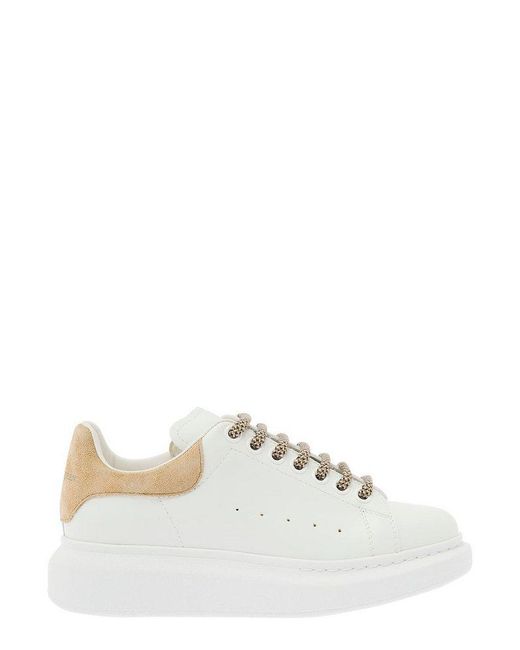 Alexander McQueen White Chunky Oversized Lace-up Sneakers