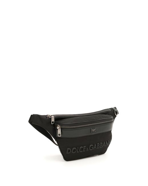 Dolce & Gabbana Synthetic Logo Fanny Pack in Black for Men - Save 28% ...