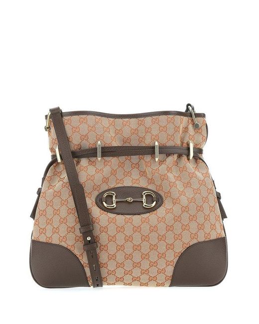 Gucci Morsetto Large Shoulder Bag in Brown | Lyst