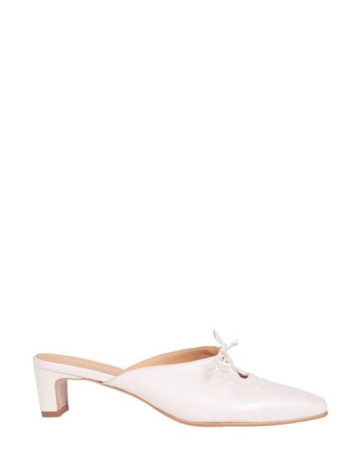 Alohas White Slip-On Heeled Mules