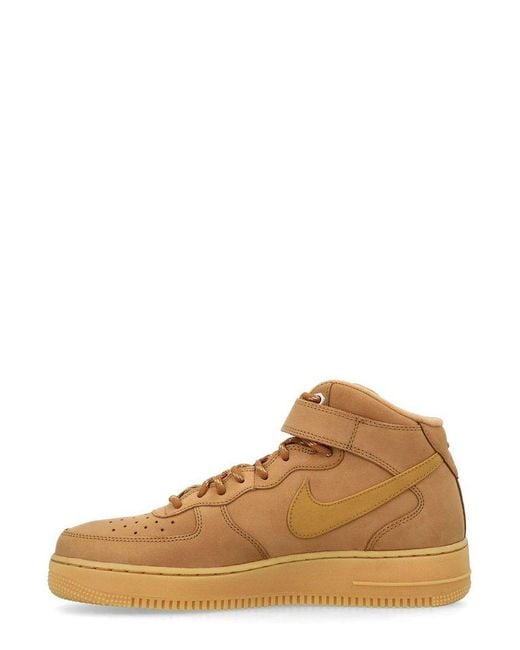 Nike air force top 1 mid wheat flax
