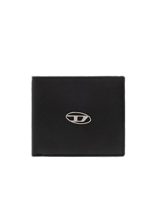 DIESEL Black Bi-fold Coin S Leather Wallet for men