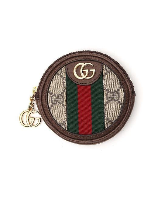 Ophidia GG coin wallet in beige and blue Supreme | GUCCI® UK