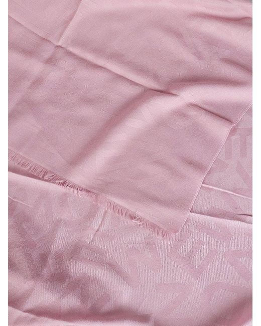 Weekend by Maxmara Pink Jacquard Knit Scarf