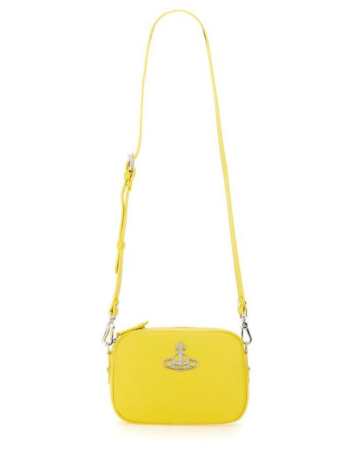 Vivienne Westwood Yellow Anna Orb-plaque Zipped Camera Bag