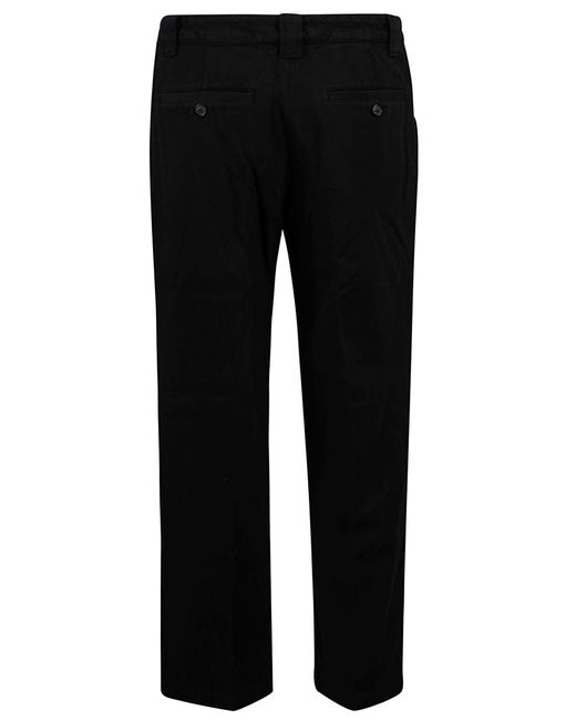 Black cotton cropped trousers Clearance