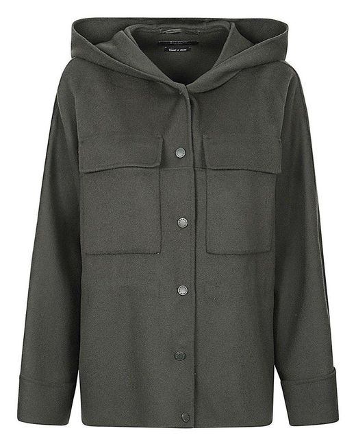 Weekend by Maxmara Gray Relaxed Fit Hooded Parka