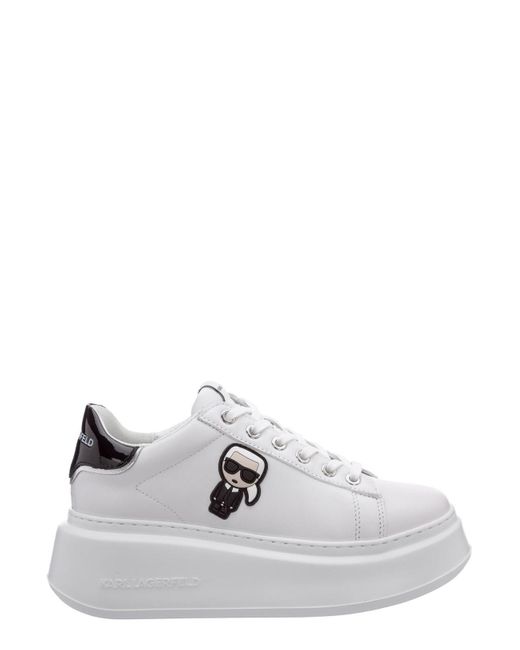 Karl Lagerfeld Leather K/ikonik Anakapri Platform Sneakers in White - Lyst