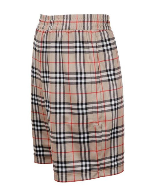 Burberry Vintage Check Shorts in Gray for Men Lyst