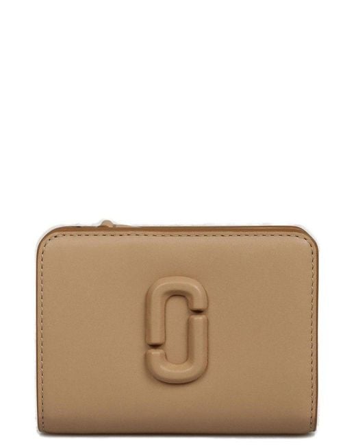 Marc Jacobs Brown The Leather J Marc Mini Compact Wallet