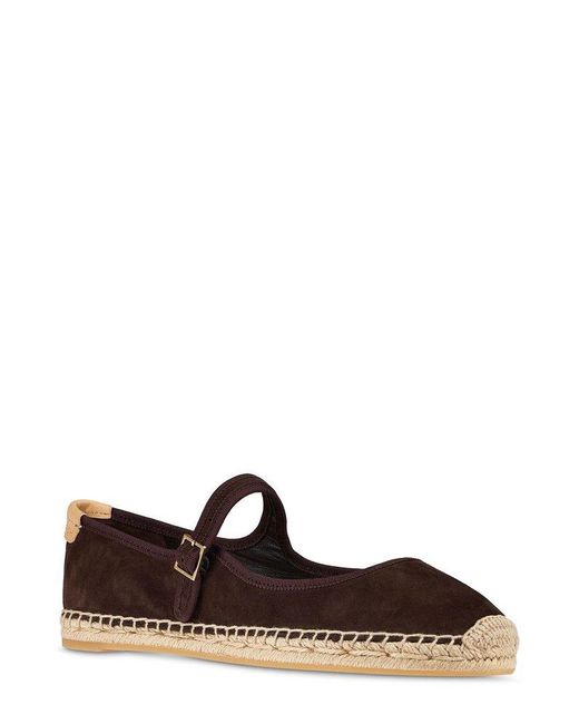 Tory Burch Brown Mary Jane Espadrilles