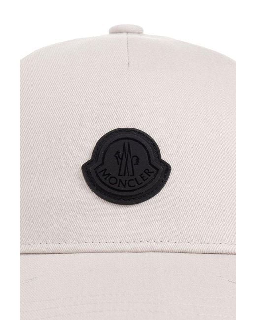 Moncler White Baseball Cap With Logo,