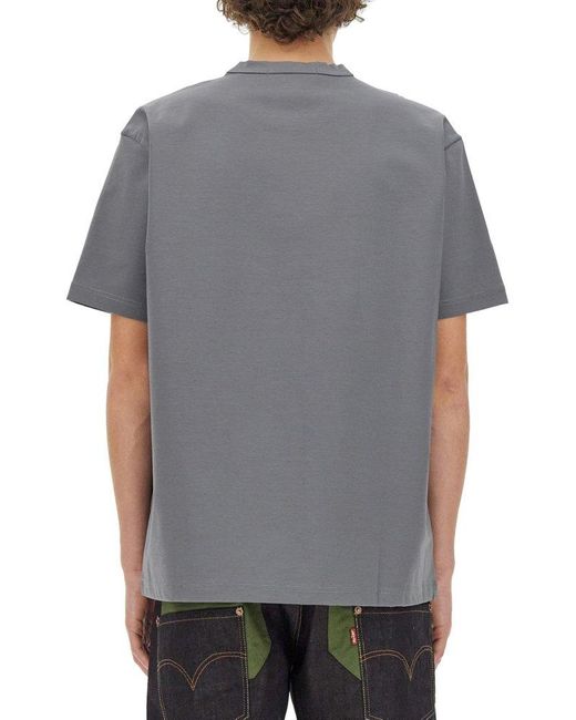 Junya Watanabe Gray Cotton Blend T-Shirt for men