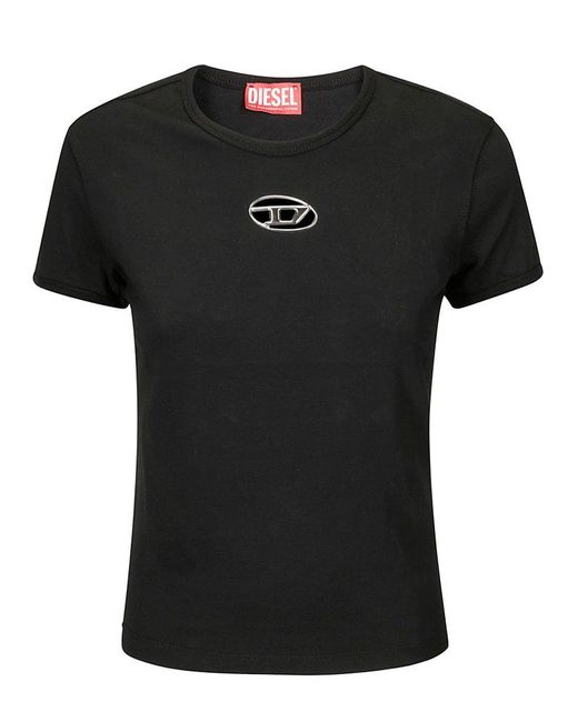DIESEL T-shirt `t-uncutie-long-od`, in Black | Lyst