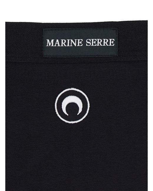 MARINE SERRE Blue Briefs With 'Crescent Moon' Logo