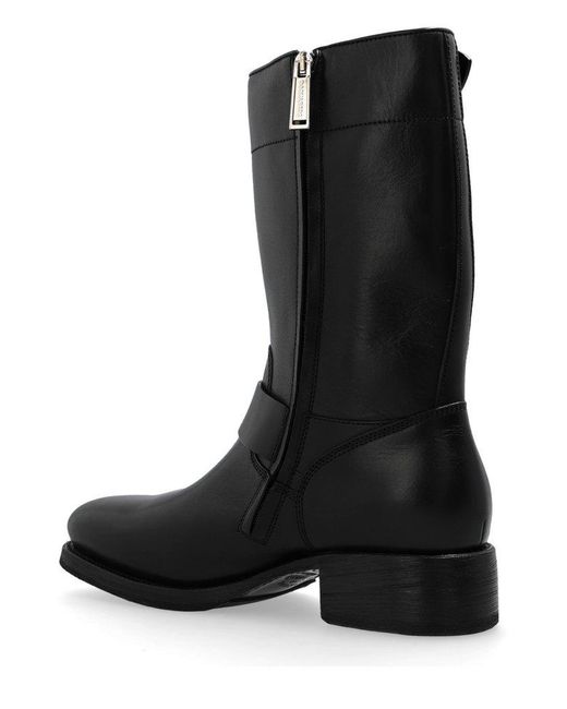 DSquared² Black Buckle Ankle Boots for men