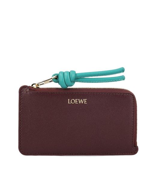 Loewe Brown Knot Leather Card Holder