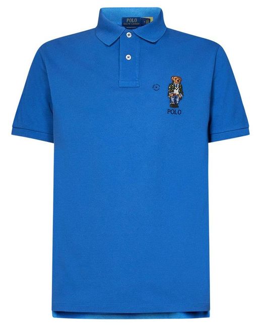 Polo Ralph Lauren Blue Polo Bear Polo Shirt for men