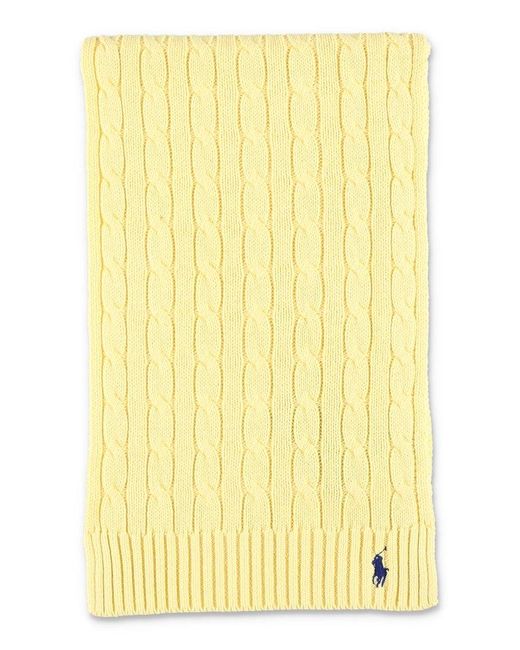 Polo Ralph Lauren Yellow Cable-knit Scarf