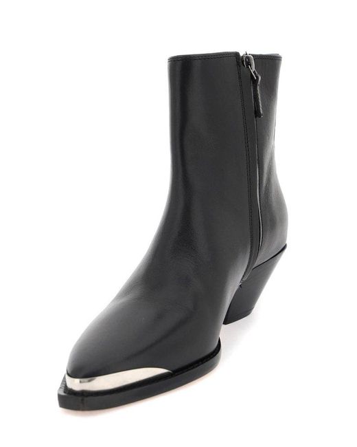 Isabel Marant Black Adnae Zipped Ankle Boots