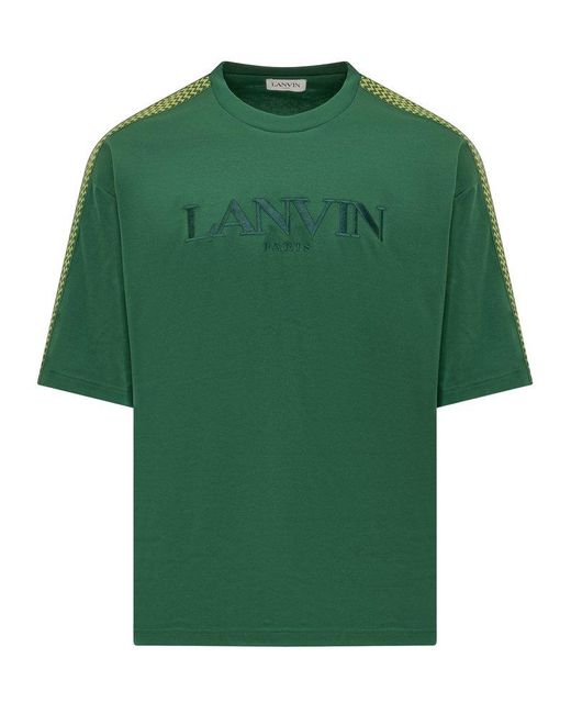 Lanvin Green T-shirt With Logo for men