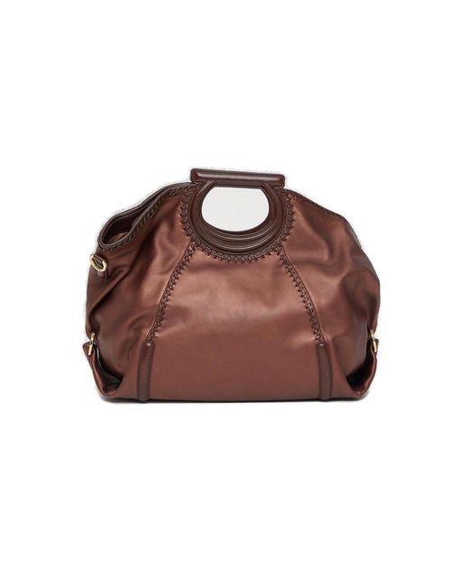 Ferragamo Brown Panelled Tote Bag