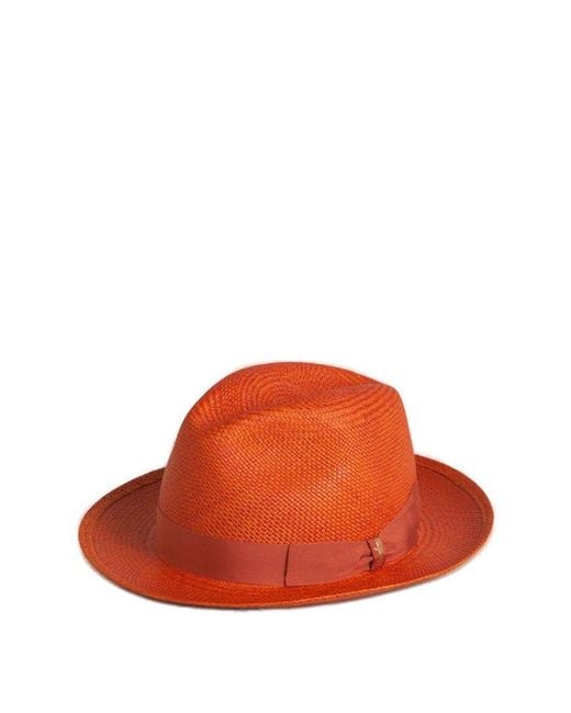 Borsalino Orange Panama Miglia Hat for men