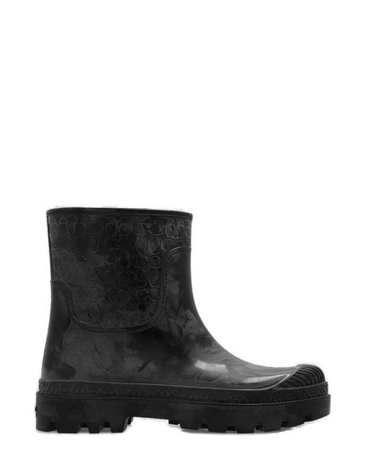 COACH Black ‘Millie’ Rain Boots