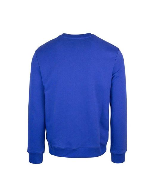 A.P.C. Blue Logo Embroidered Crewneck Sweatshirt for men