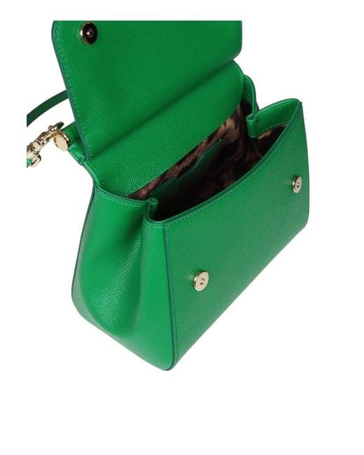 Dolce & Gabbana Green Handbag From The Sicily Line In Small Size