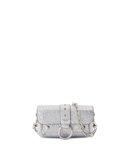 Zadig & Voltaire White Kate Wallet Wild Crossbody Bag