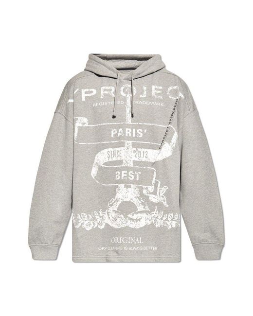 Y. Project White Hoodie With Logo, for men