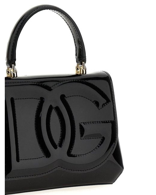 Dolce & Gabbana Black Leather Dg Logo Top-handle Bag