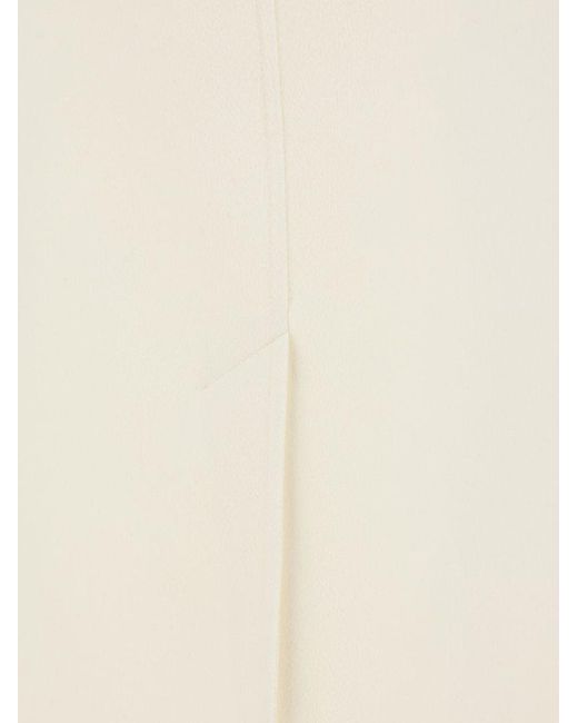 Valentino White Panel Slit Midi Skirt