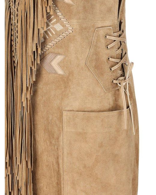 Isabel Marant Natural Dalila Fringed Jacket