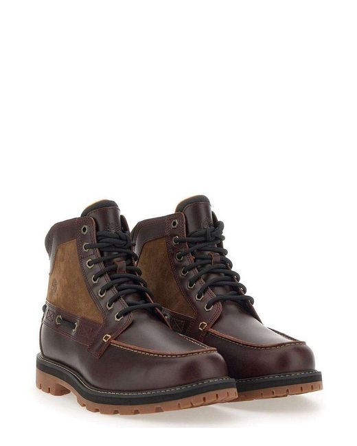 Timberland Brown Lace-Up Boots for men