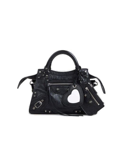Balenciaga Leather Neo Cagole Xs Top Handle Bag in Black | Lyst Australia