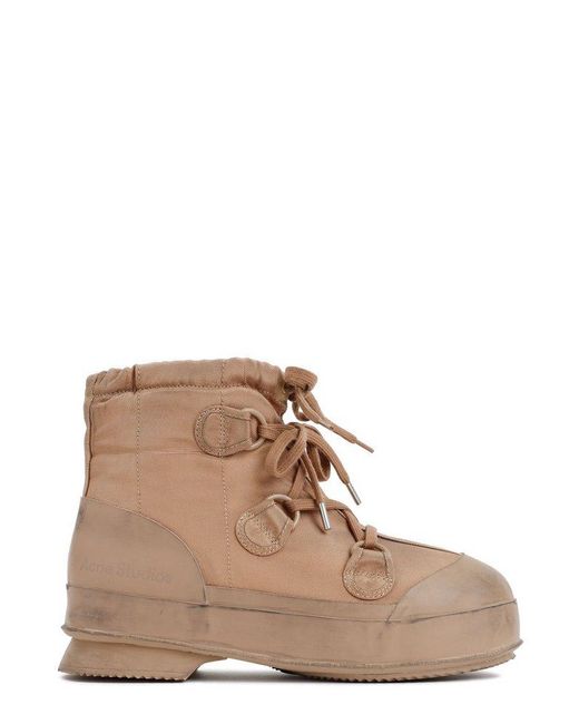 Acne Brown Lace-up Boots for men