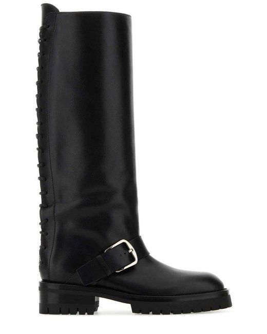Ann Demeulemeester Black Lace-up Boots