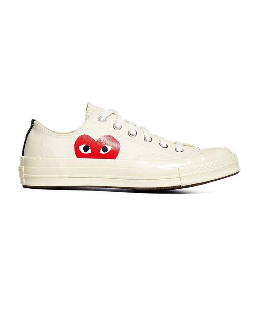 COMME DES GARÇONS PLAY Cotton X Converse Chuck Taylor Heart 1970s Sneakers  in Beige (Natural) for Men | Lyst