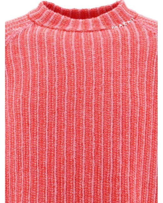 Marni Pink "Degradé Stripes" Sweater for men