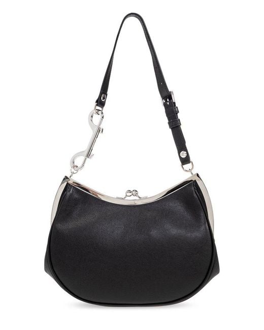 Vivienne Westwood Black Logo Plaque Tote Bag